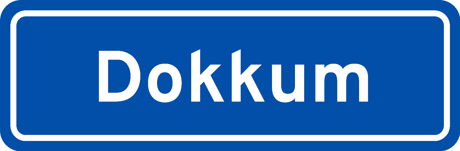 Plaatsnaambord Dokkum