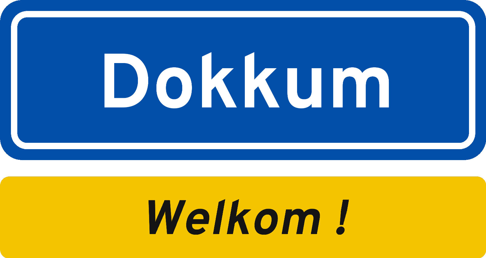 Welkomstbord Dokkum