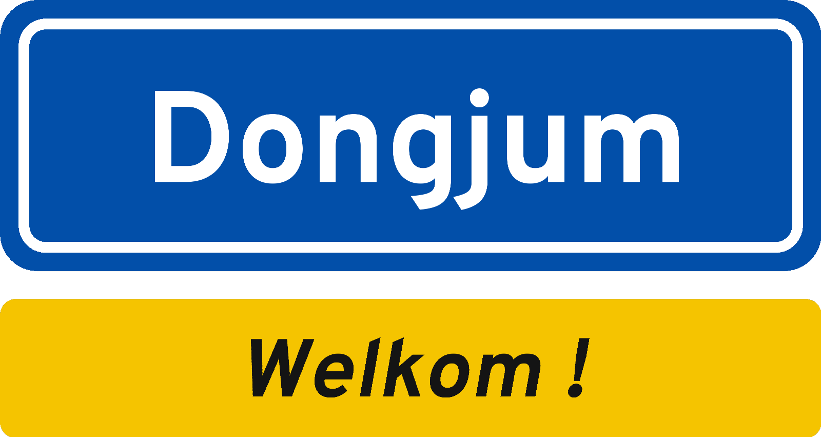 Welkomstbord Dongjum