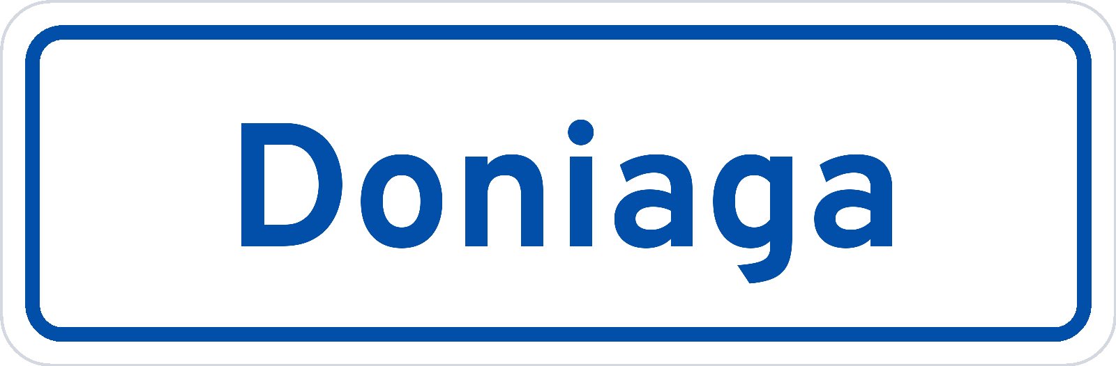 Plaatsnaambord Doniaga