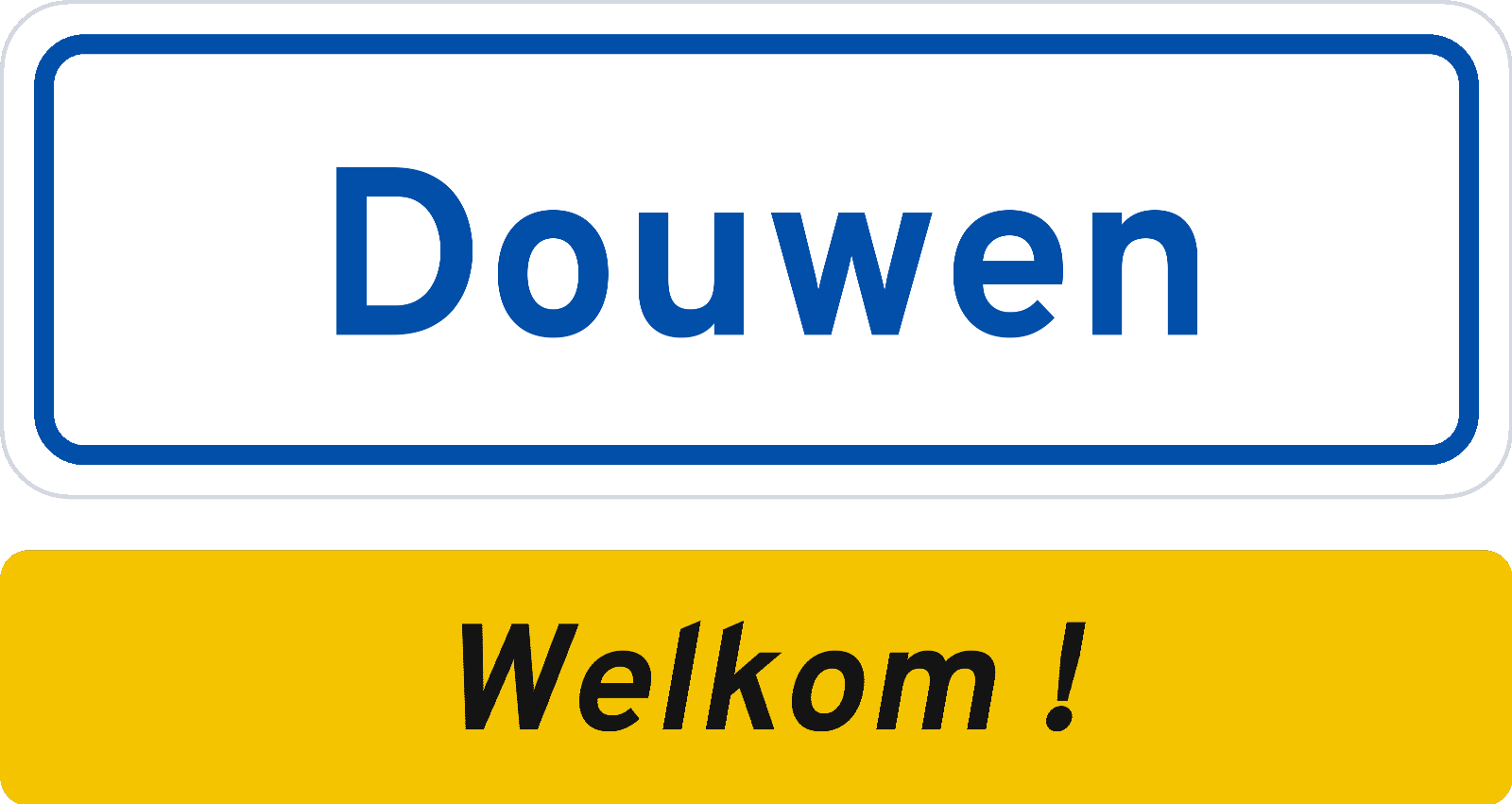 Welkomstbord Douwen