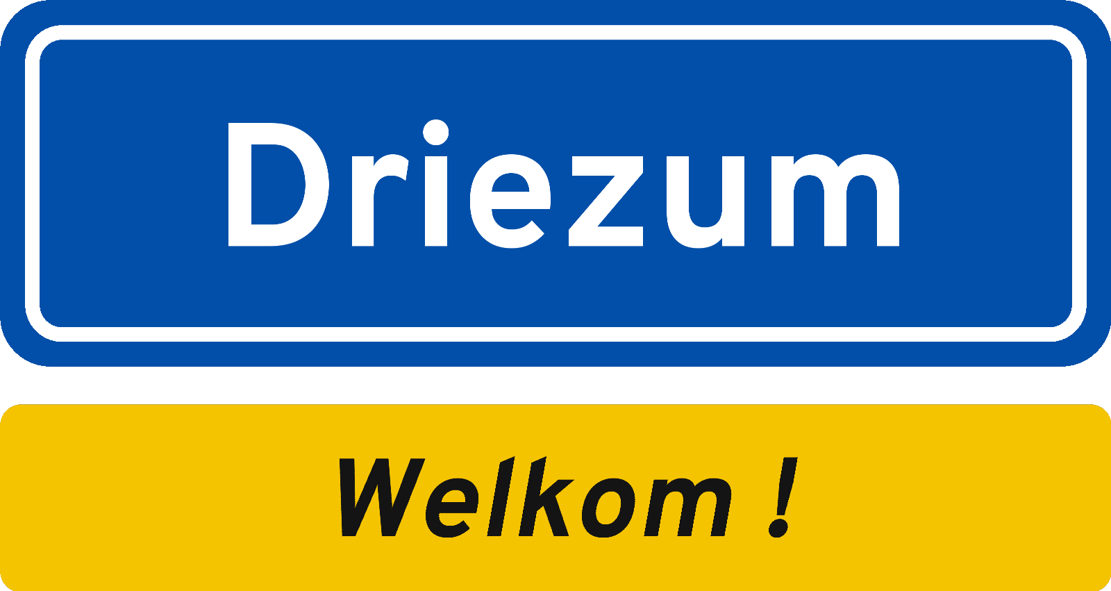 Welkomstbord Driezum