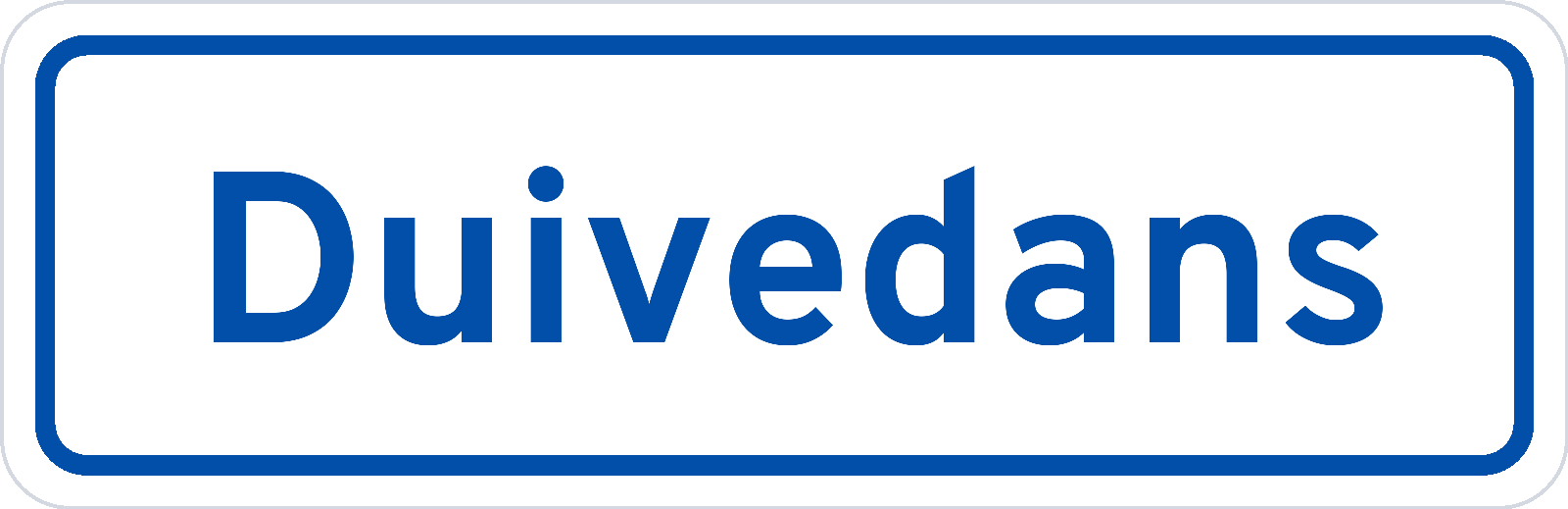 Plaatsnaambord Duivedans