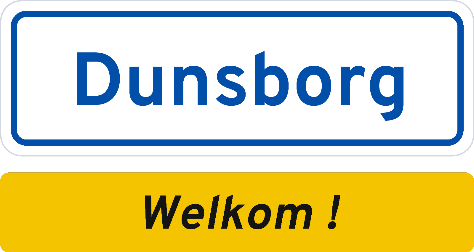 Welkomstbord Dunsborg