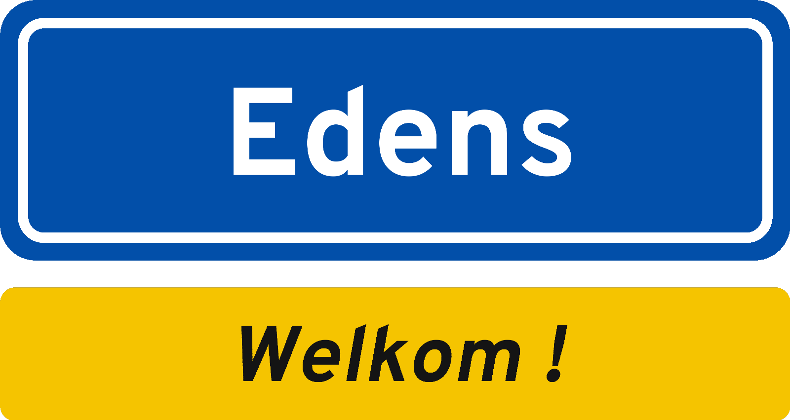Welkomstbord Edens