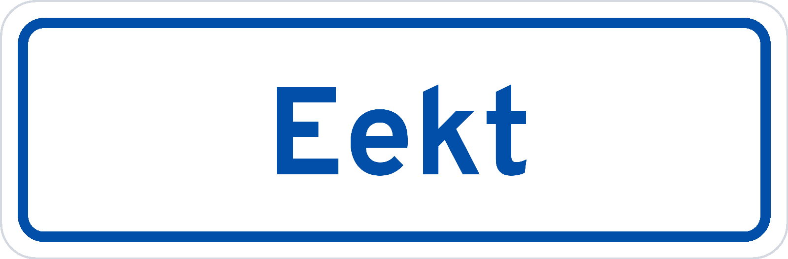 Plaatsnaambord Eekt