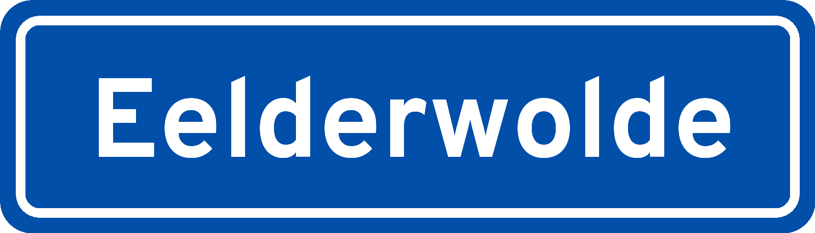 Plaatsnaambord Eelderwolde
