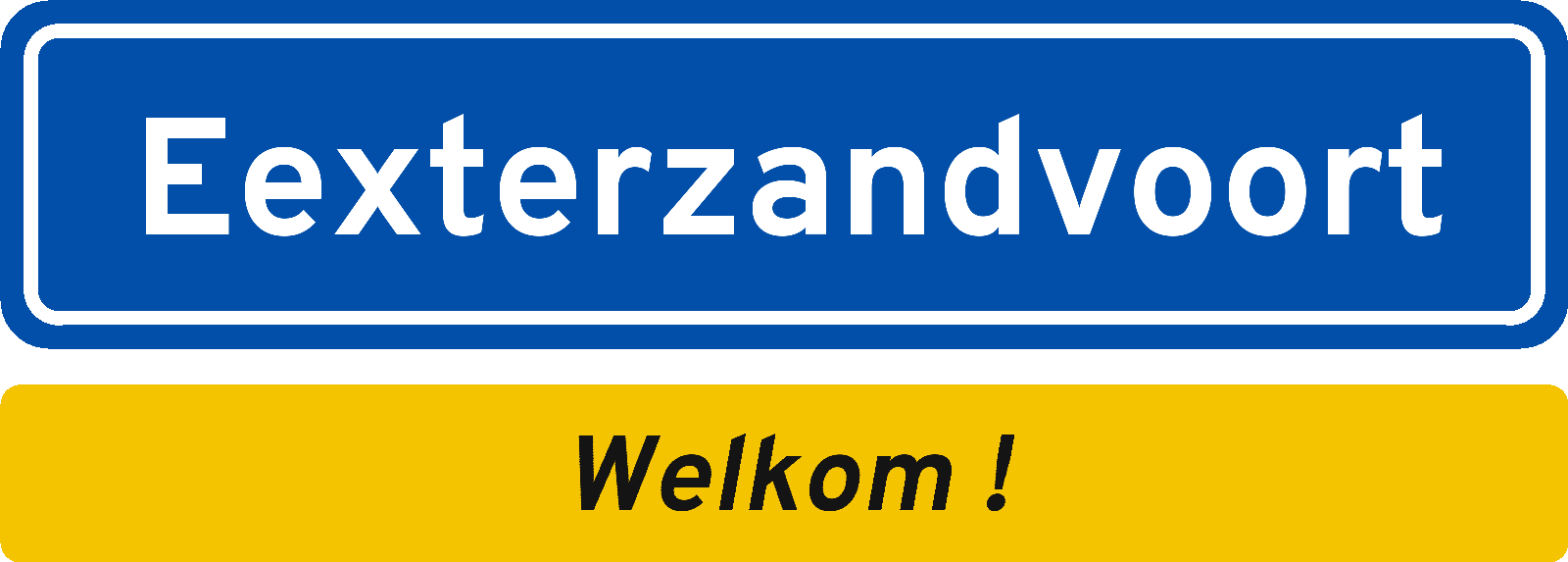 Welkomstbord Eexterzandvoort