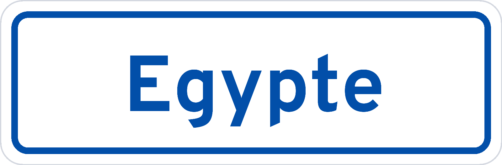 Plaatsnaambord Egypte