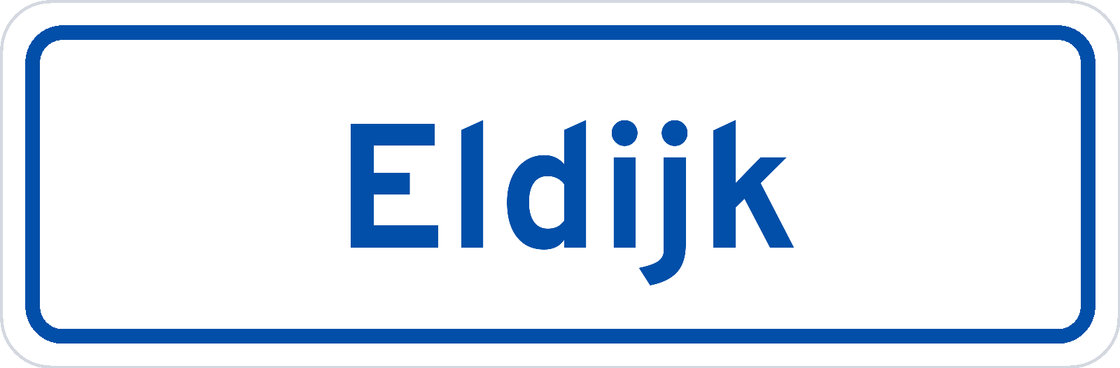 Plaatsnaambord Eldijk