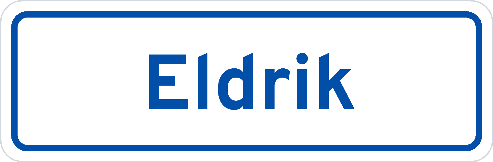 Plaatsnaambord Eldrik