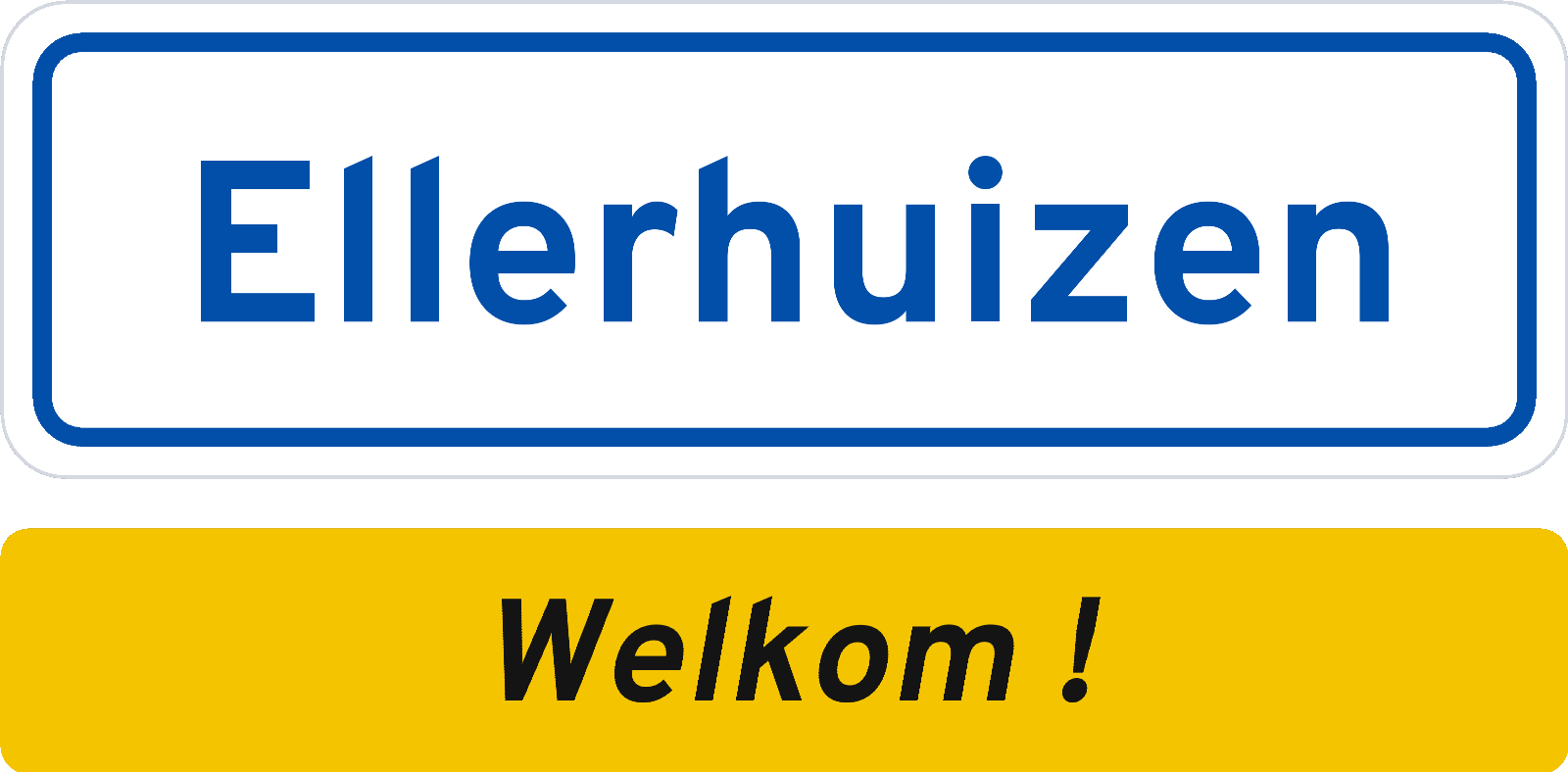 Welkomstbord Ellerhuizen