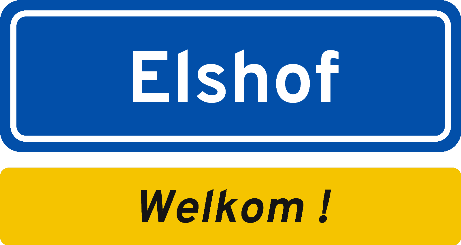 Welkomstbord Elshof
