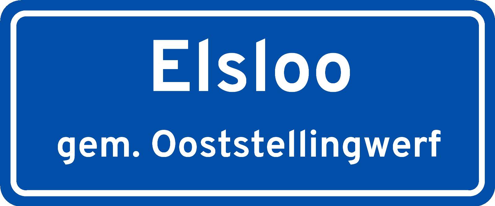 Plaatsnaambord Elsloo gemeente Ooststellingwerf