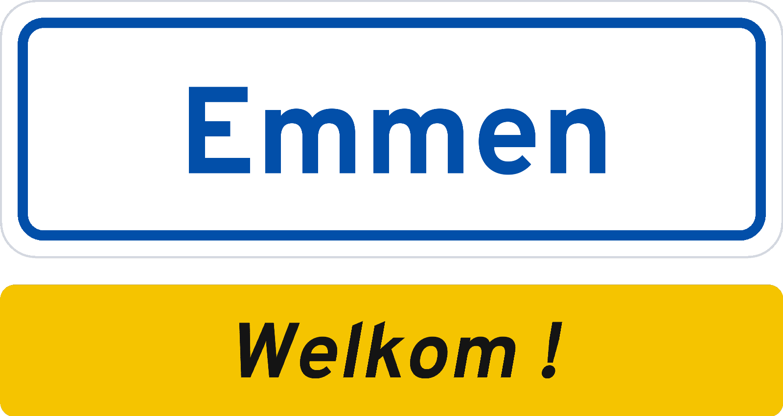 Welkomstbord Emmen