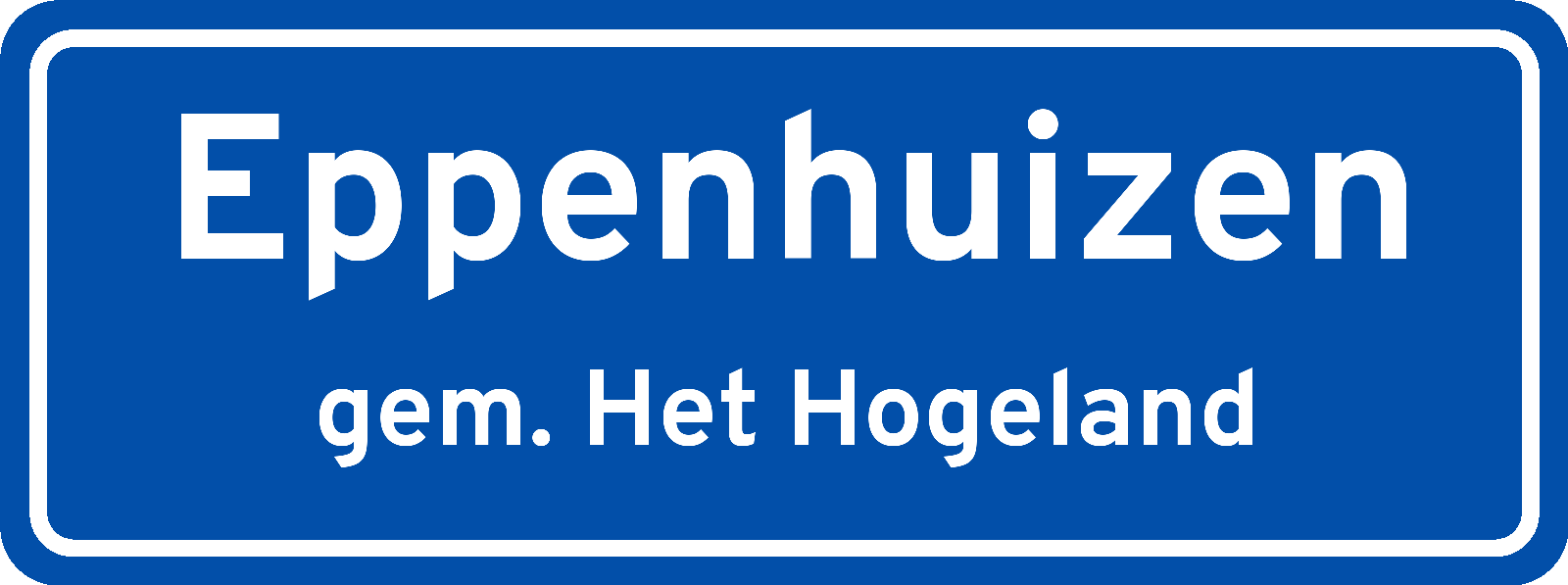 Plaatsnaambord Eppenhuizen gemeente Het Hogeland