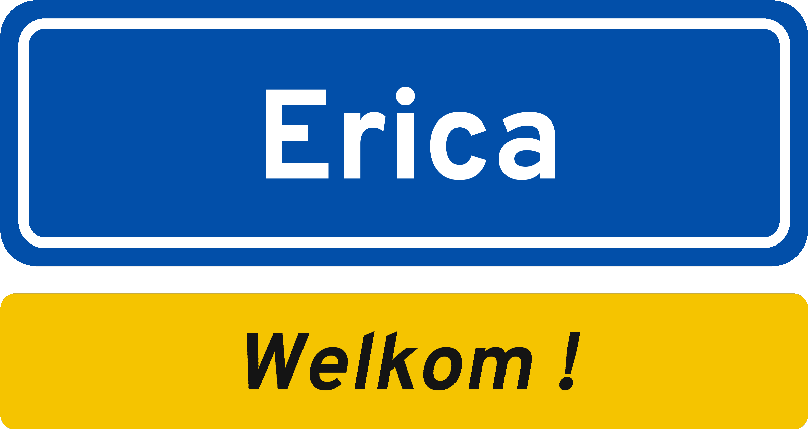 Welkomstbord Erica
