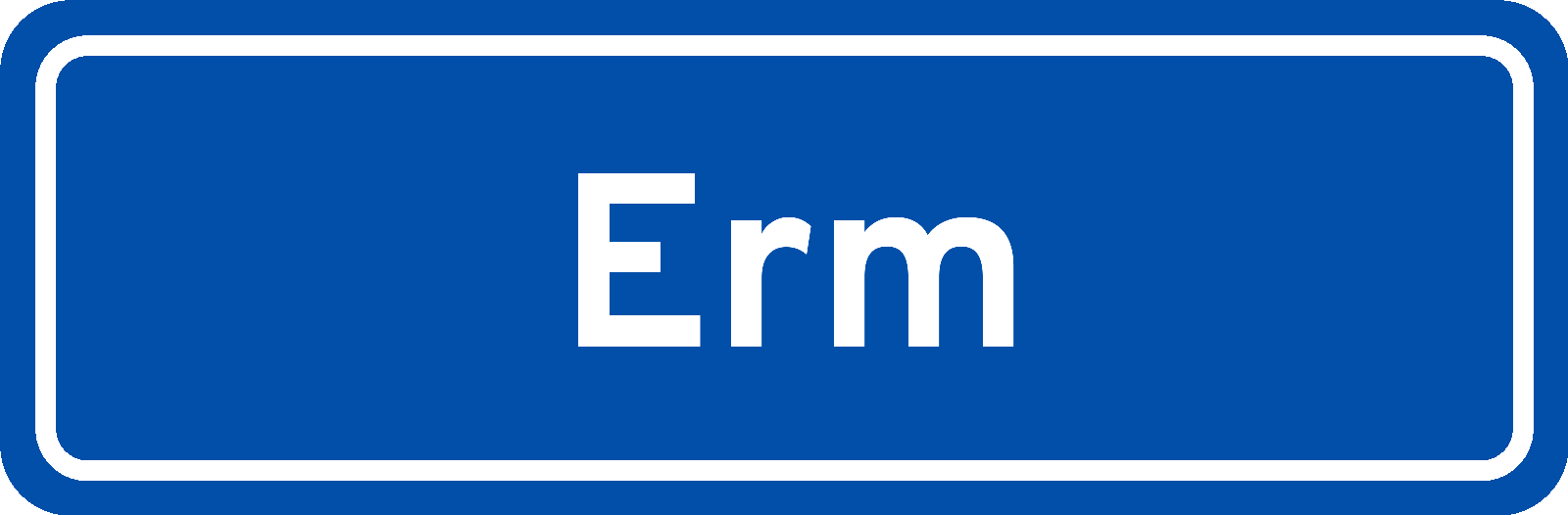 Plaatsnaambord Erm