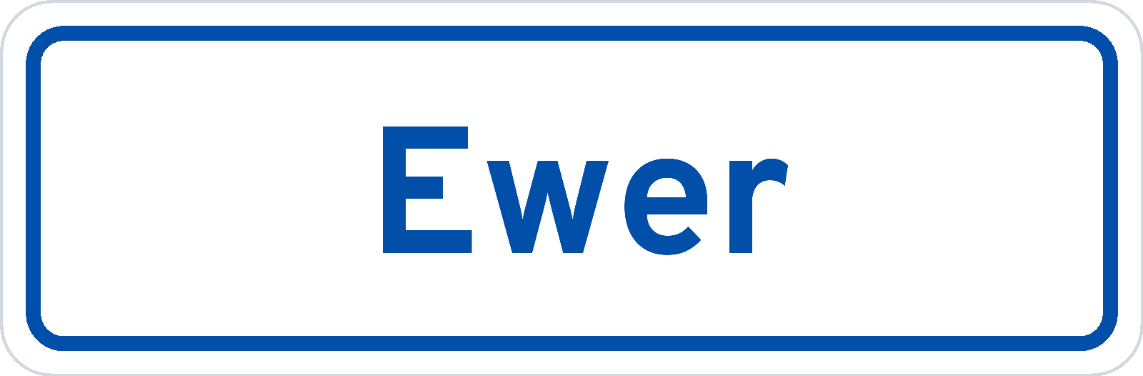 Plaatsnaambord Ewer
