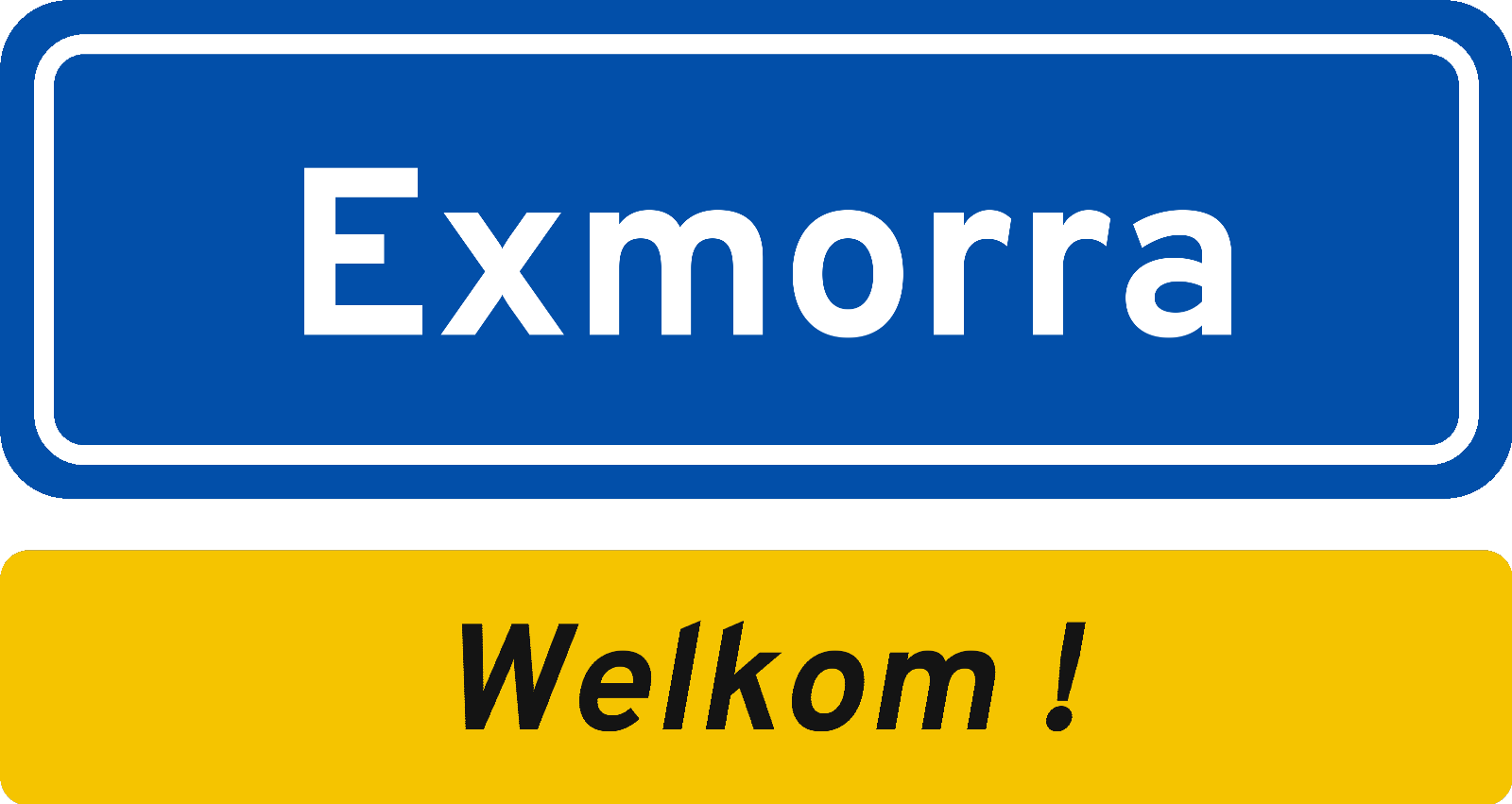 Welkomstbord Exmorra