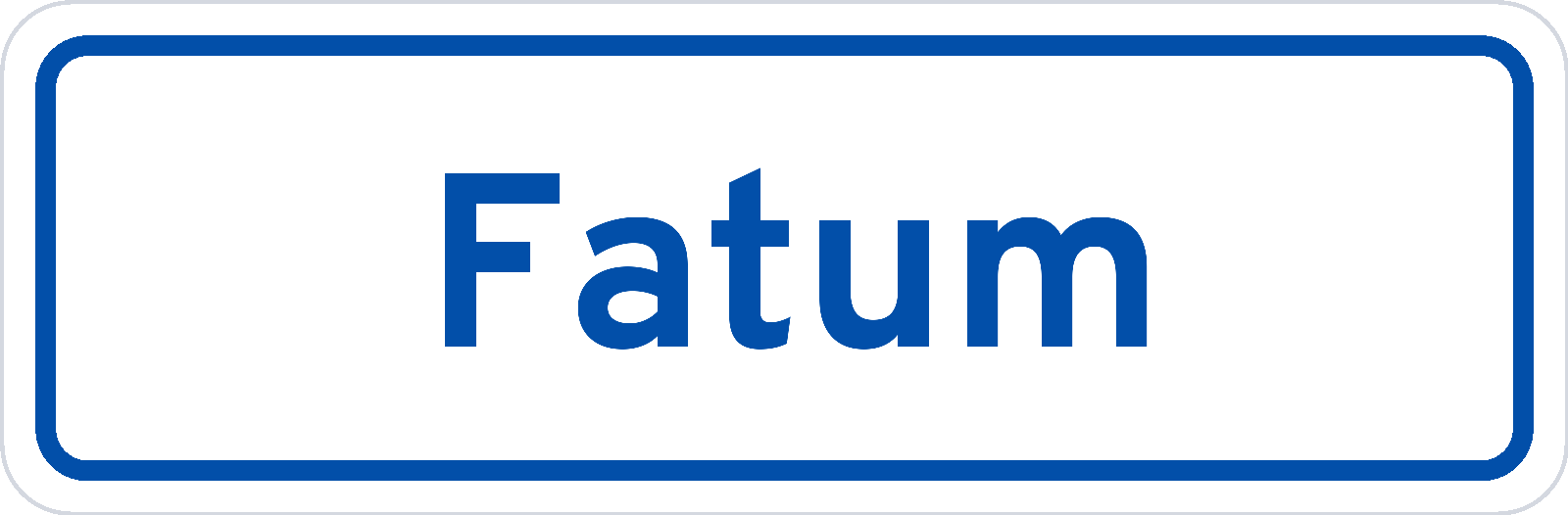 Plaatsnaambord Fatum