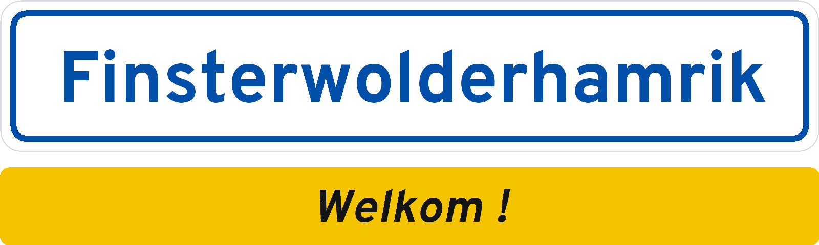 Welkomstbord Finsterwolderhamrik
