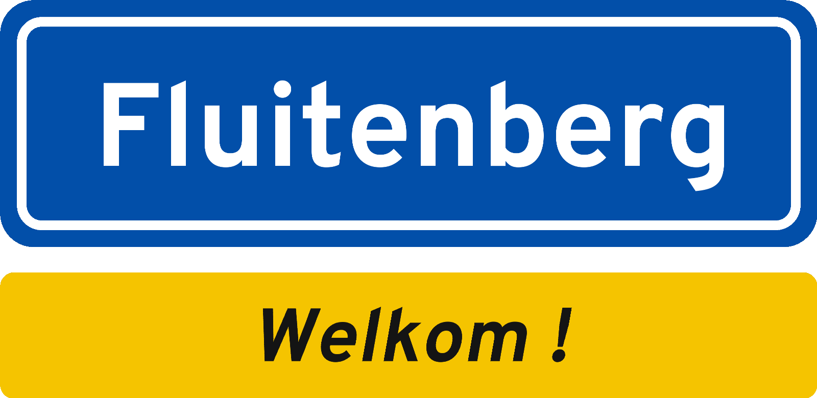 Welkomstbord Fluitenberg