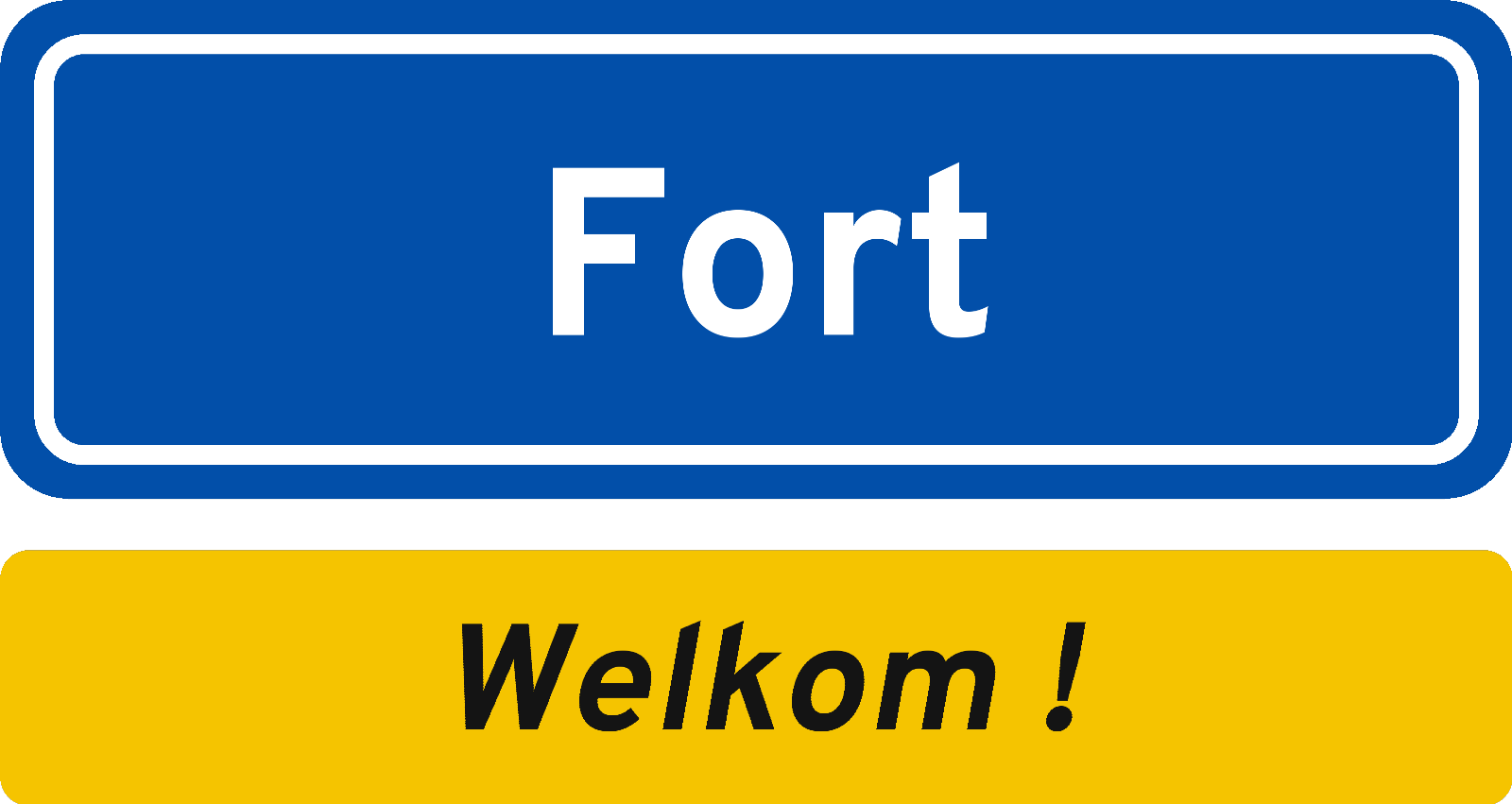 Welkomstbord Fort
