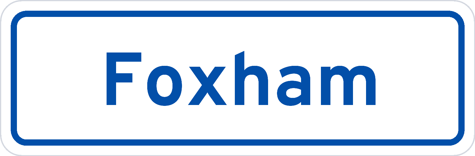 Plaatsnaambord Foxham