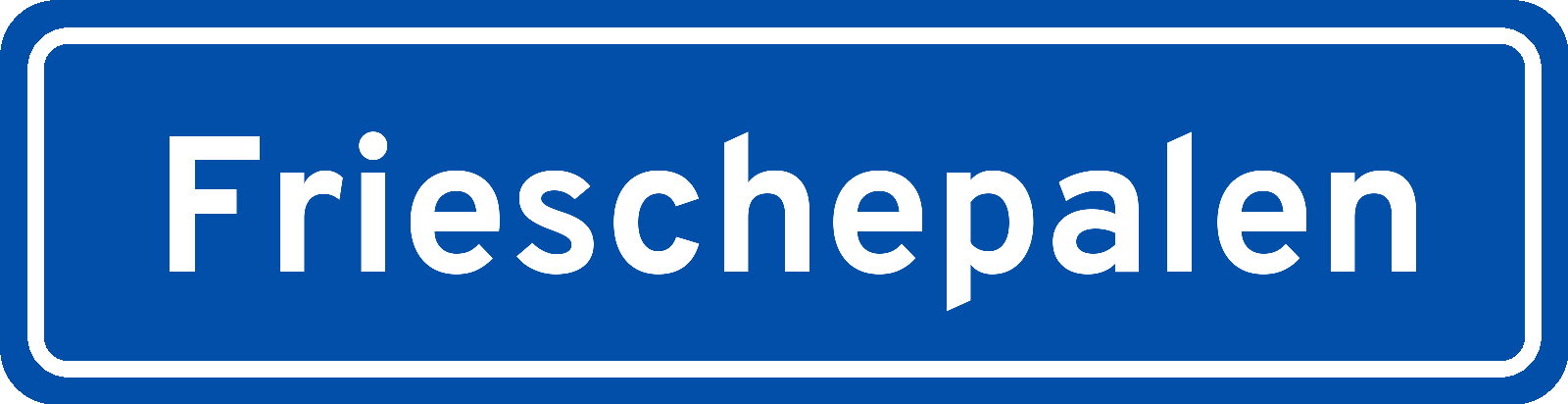 Plaatsnaambord Frieschepalen
