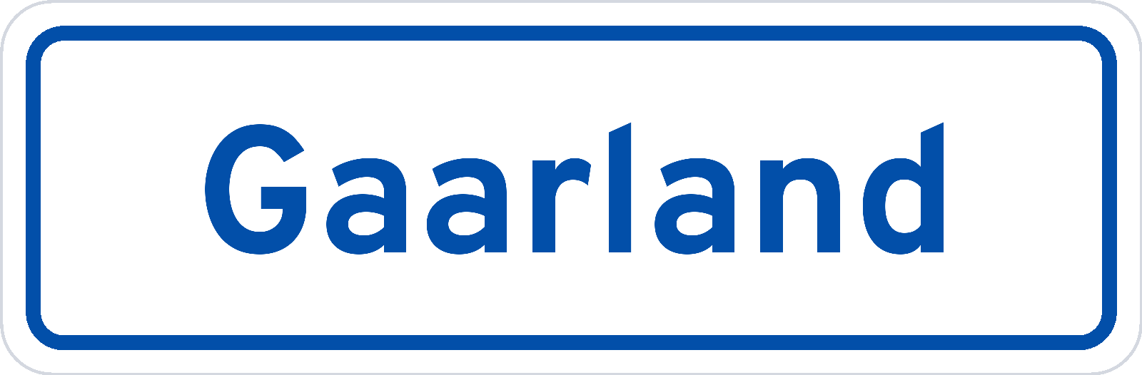 Plaatsnaambord Gaarland