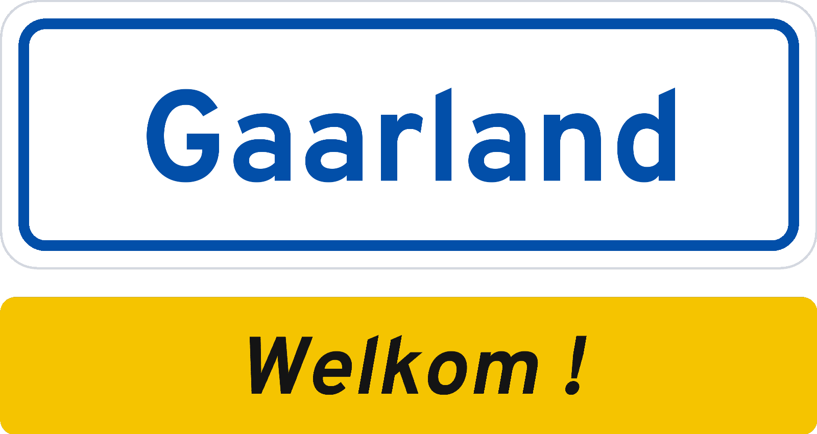 Welkomstbord Gaarland