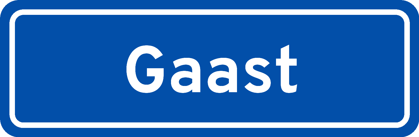 Plaatsnaambord Gaast