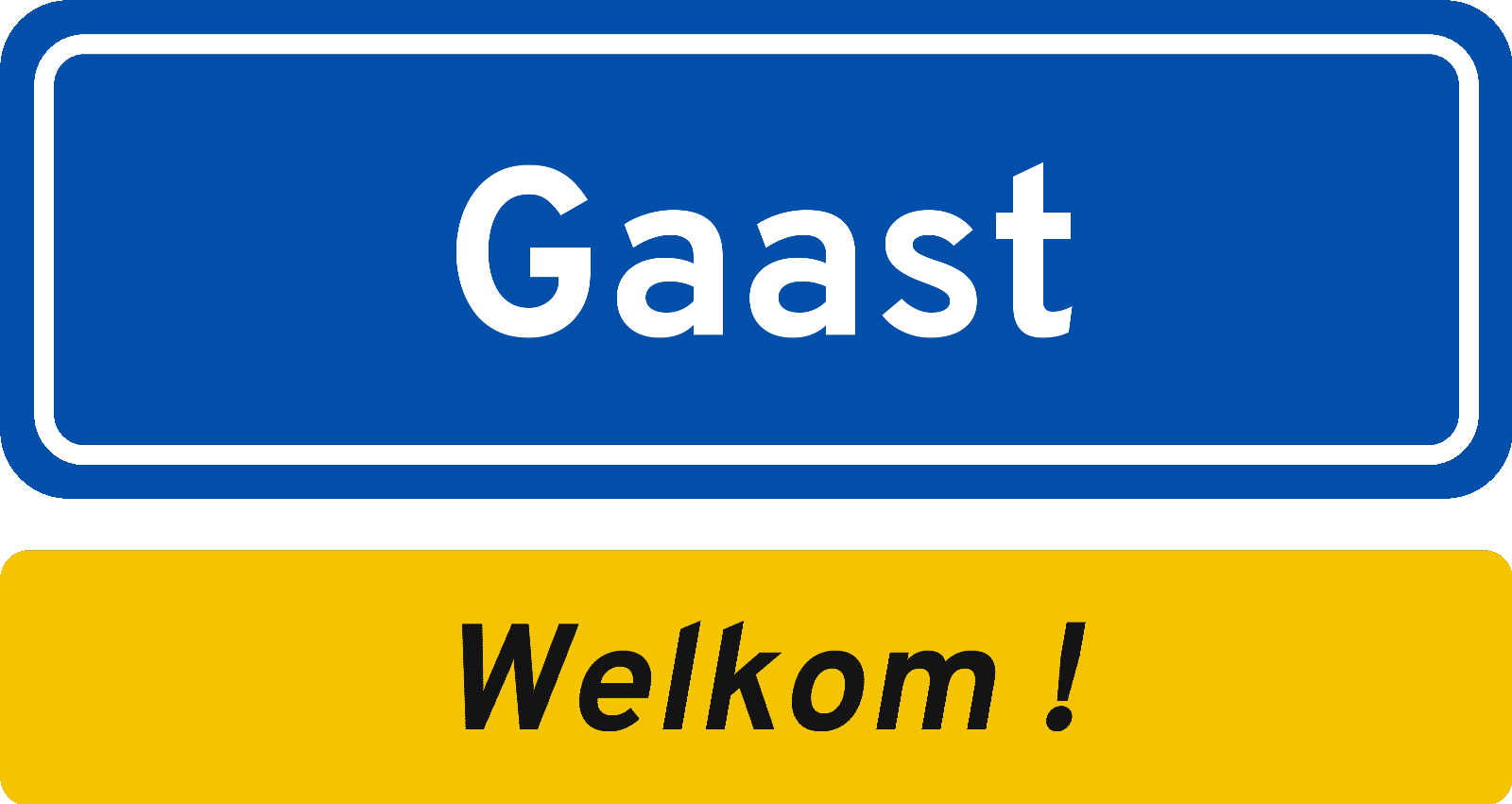Welkomstbord Gaast