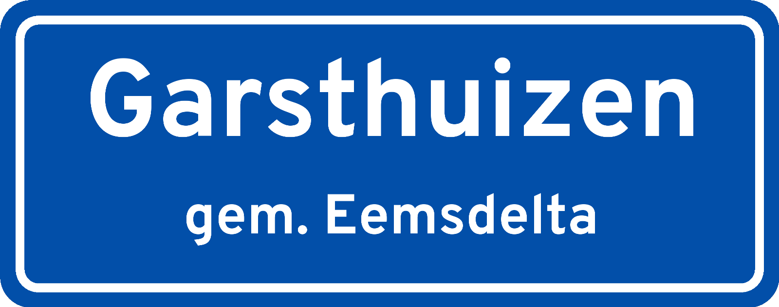 Plaatsnaambord Garsthuizen gemeente Eemsdelta
