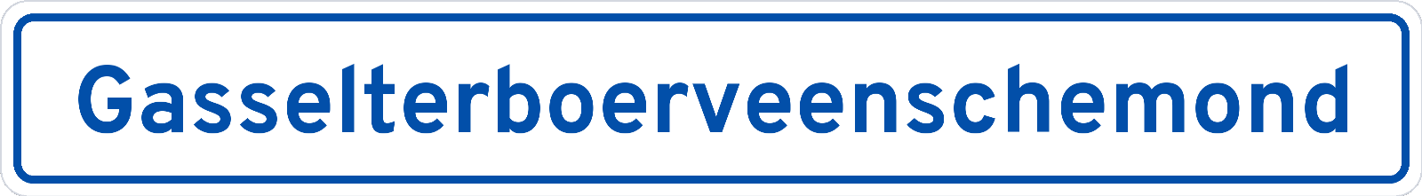 Plaatsnaambord Gasselterboerveenschemond