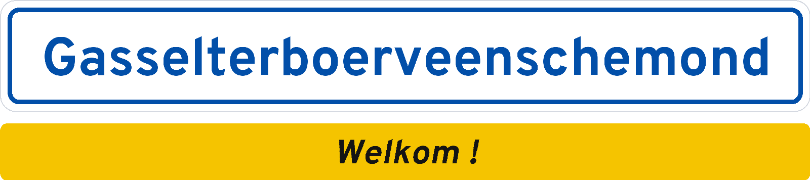 Welkomstbord Gasselterboerveenschemond