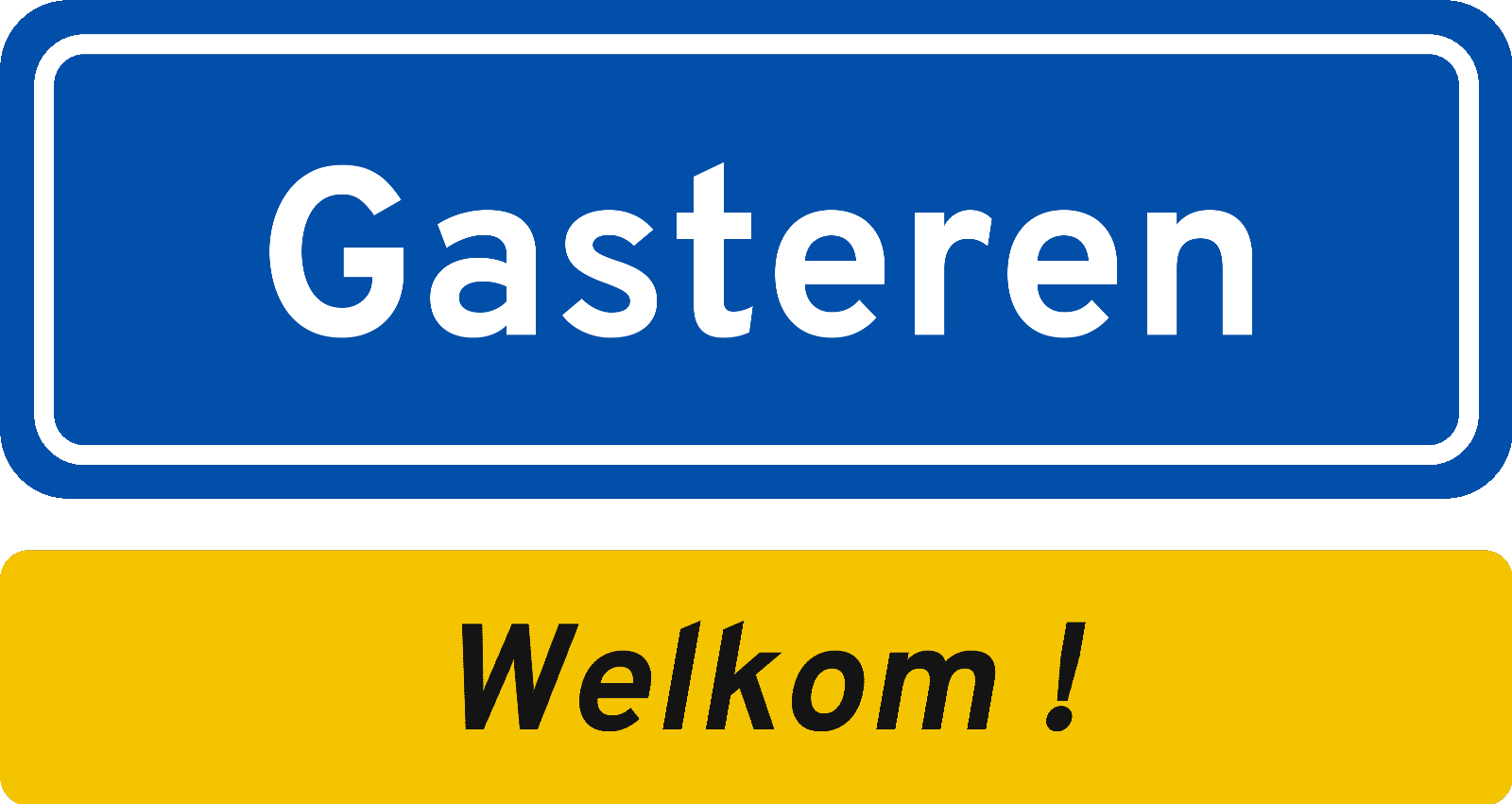 Welkomstbord Gasteren