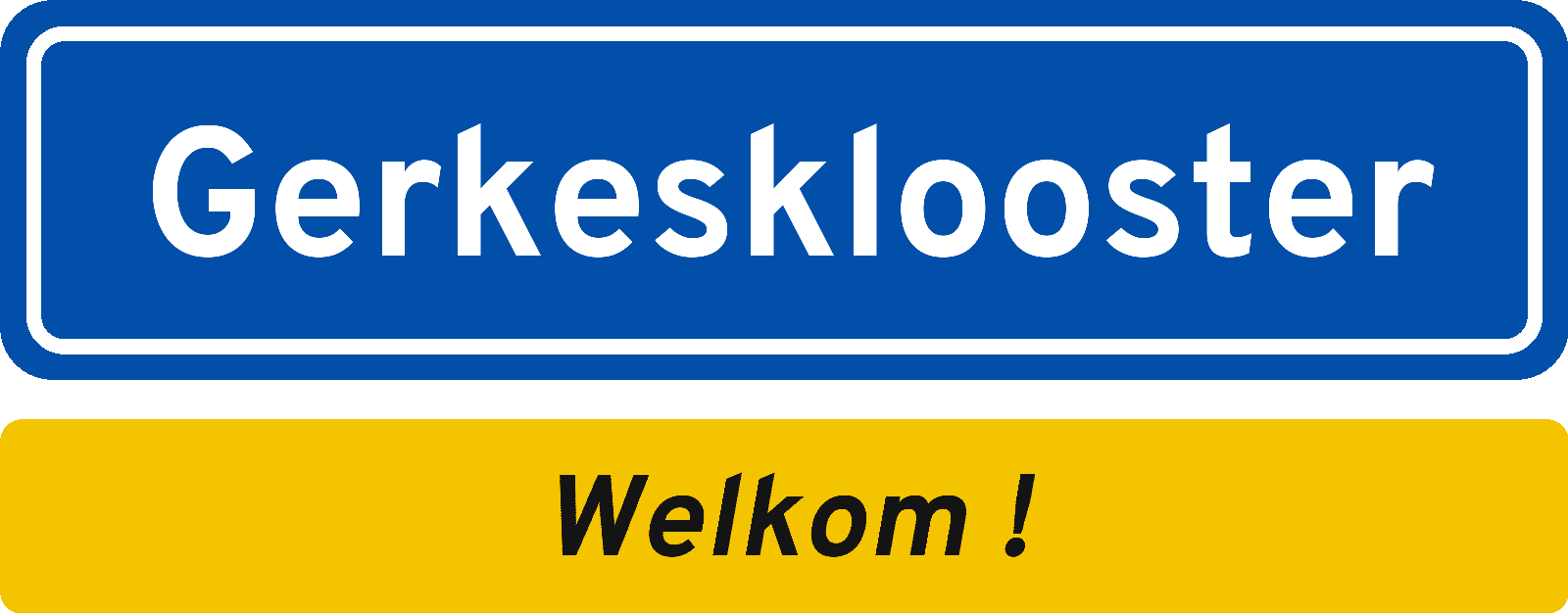 Welkomstbord Gerkesklooster