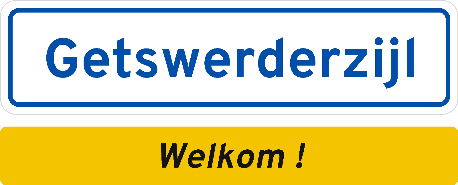 Welkomstbord Getswerderzijl