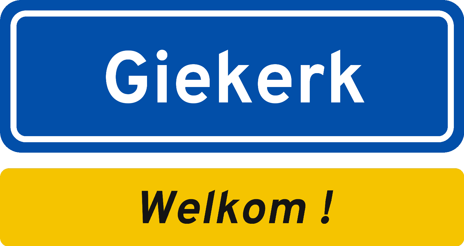 Welkomstbord Giekerk