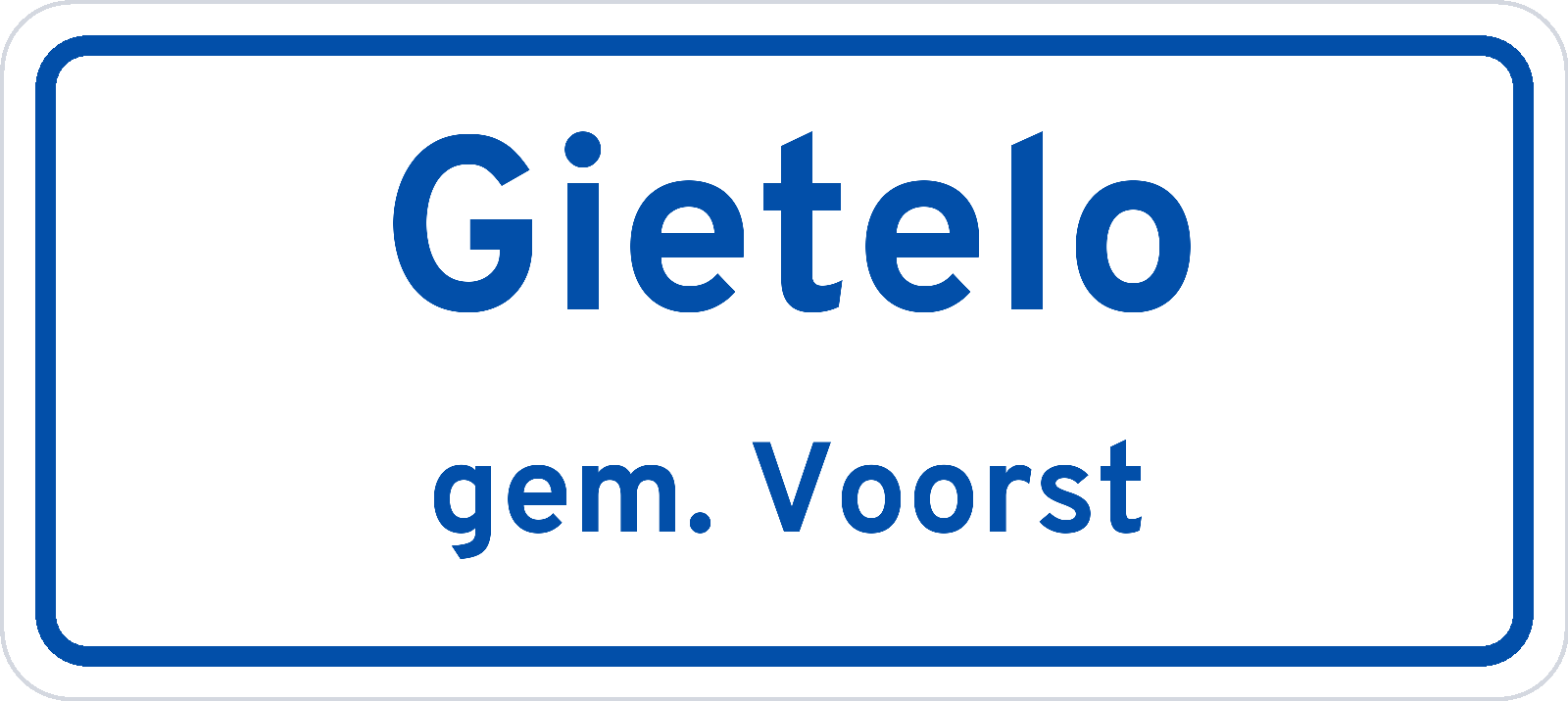 Plaatsnaambord Gietelo gemeente Voorst