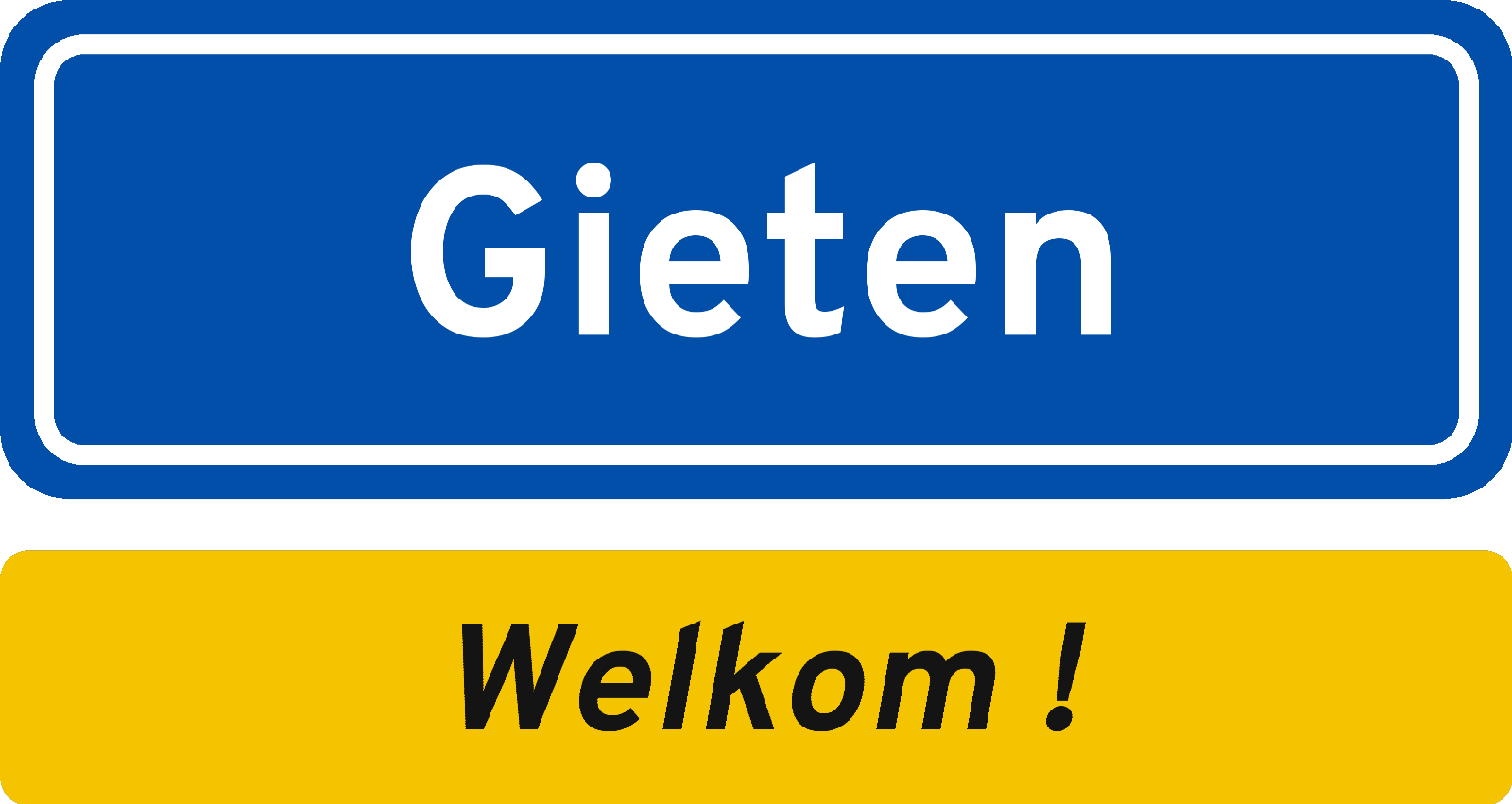 Welkomstbord Gieten