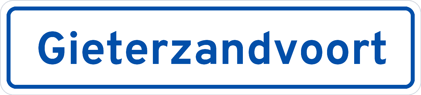 Plaatsnaambord Gieterzandvoort