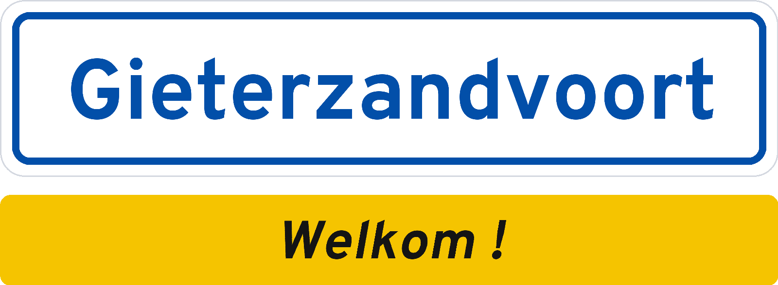 Welkomstbord Gieterzandvoort