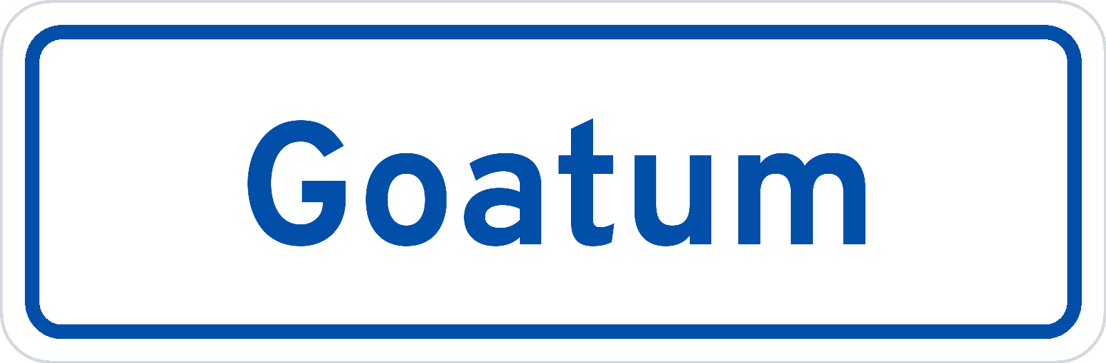 Plaatsnaambord Goatum