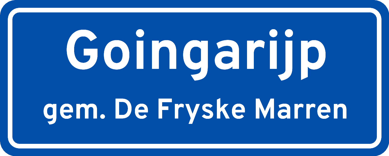 Plaatsnaambord Goingarijp gemeente De Fryske Marren