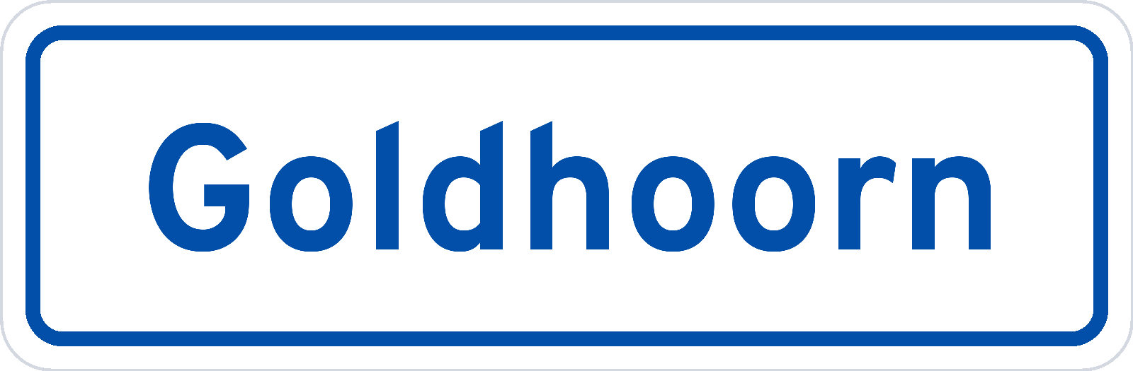 Plaatsnaambord Goldhoorn