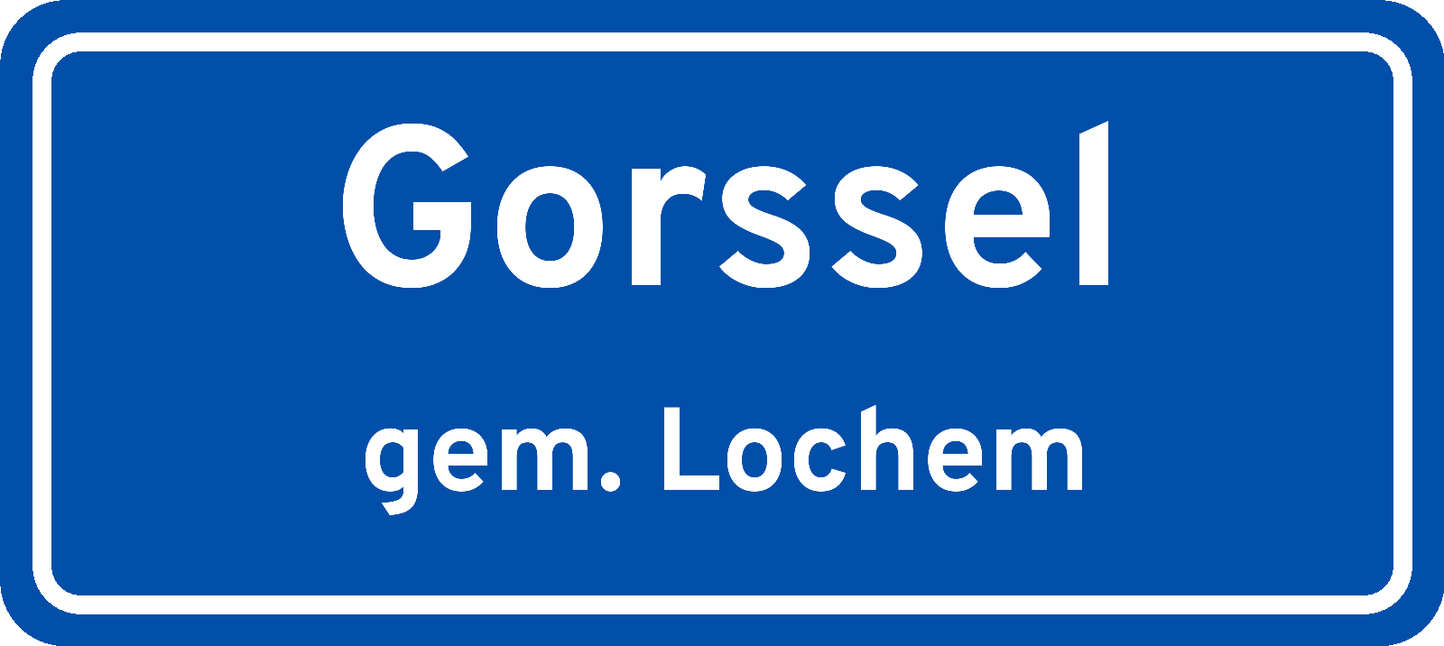 Plaatsnaambord Gorssel gemeente Lochem
