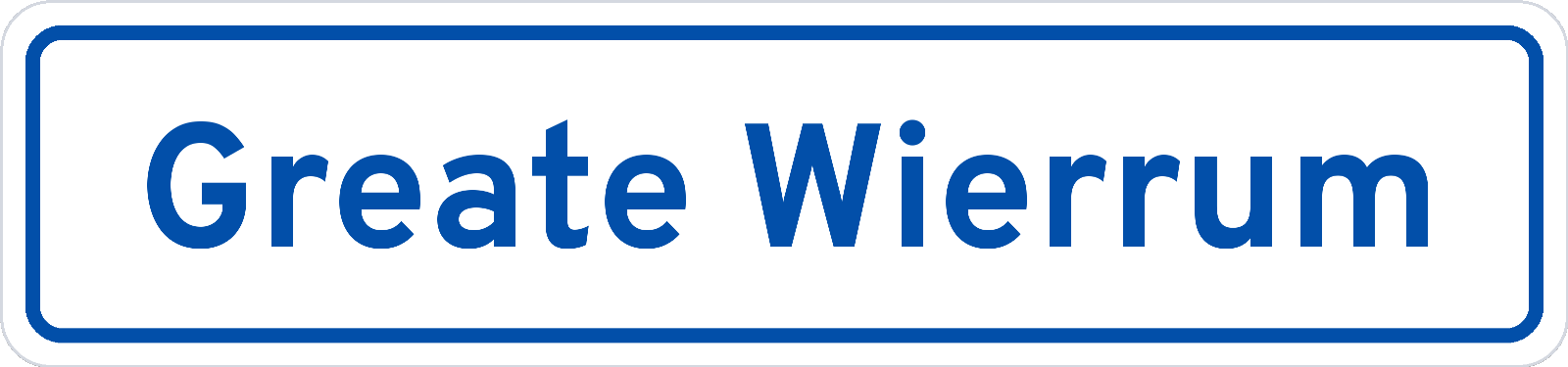 Plaatsnaambord Greate Wierrum